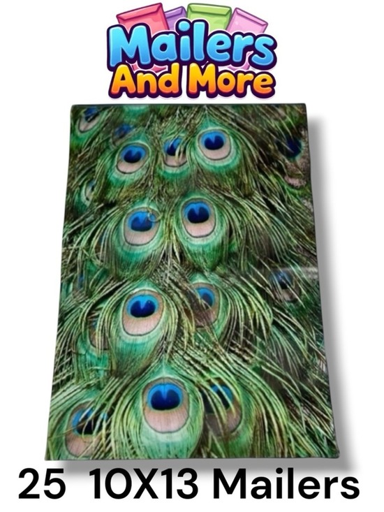 Other - 25 10X13 Poly Mailers Peacock Eyes PRICE IS FIRM